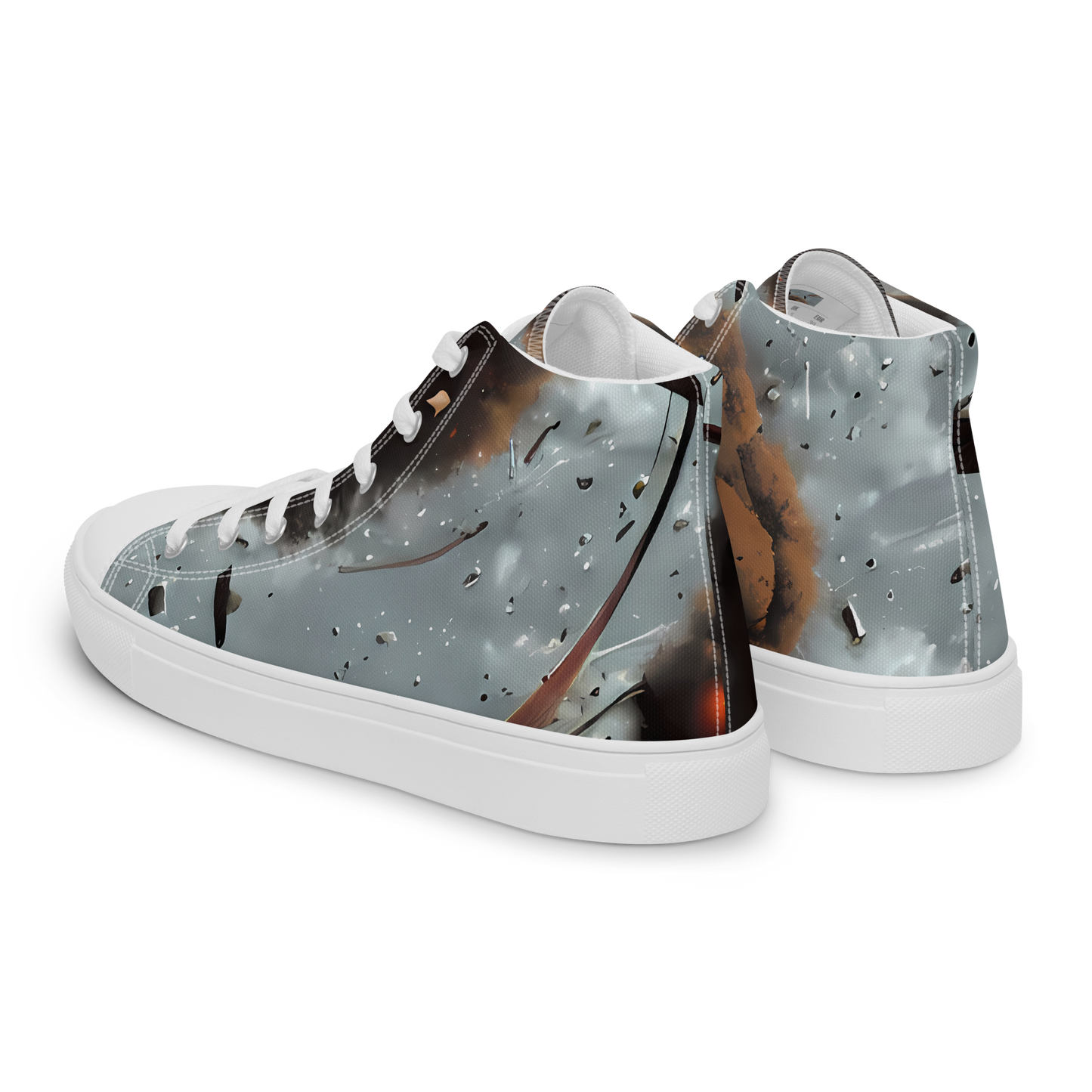 Men's High Top Canvas Shoes - Celestial Collision