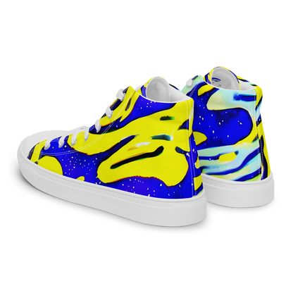 Women's High Top Canvas Shoes - Electric Horizon