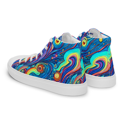 Men's High Top Canvas Shoes - Echoes of Vortex