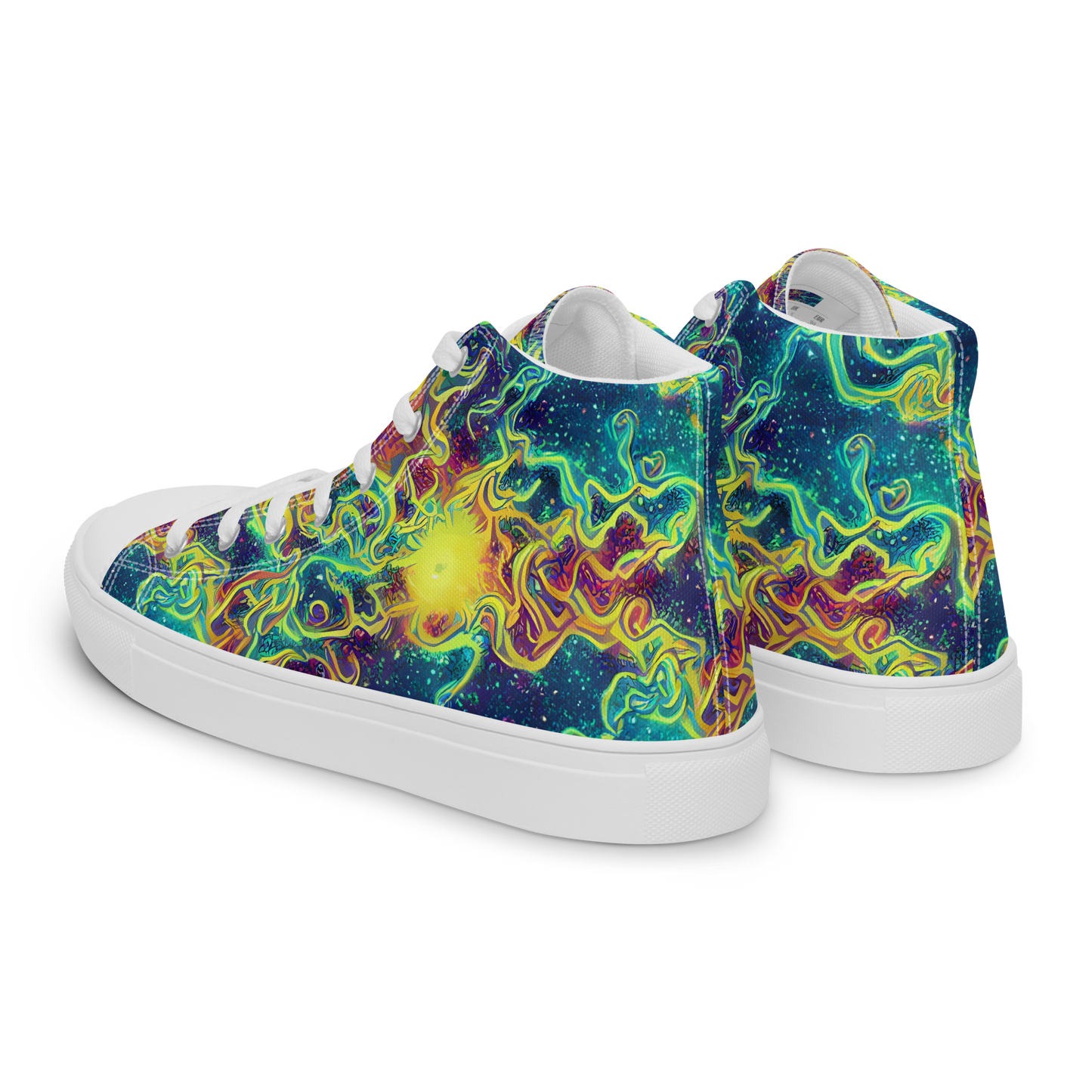 Women's High Top Canvas Shoes - Echoed Pulses