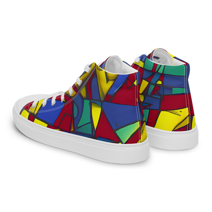 Women's High Top Canvas Shoes - Vibrant Vexation