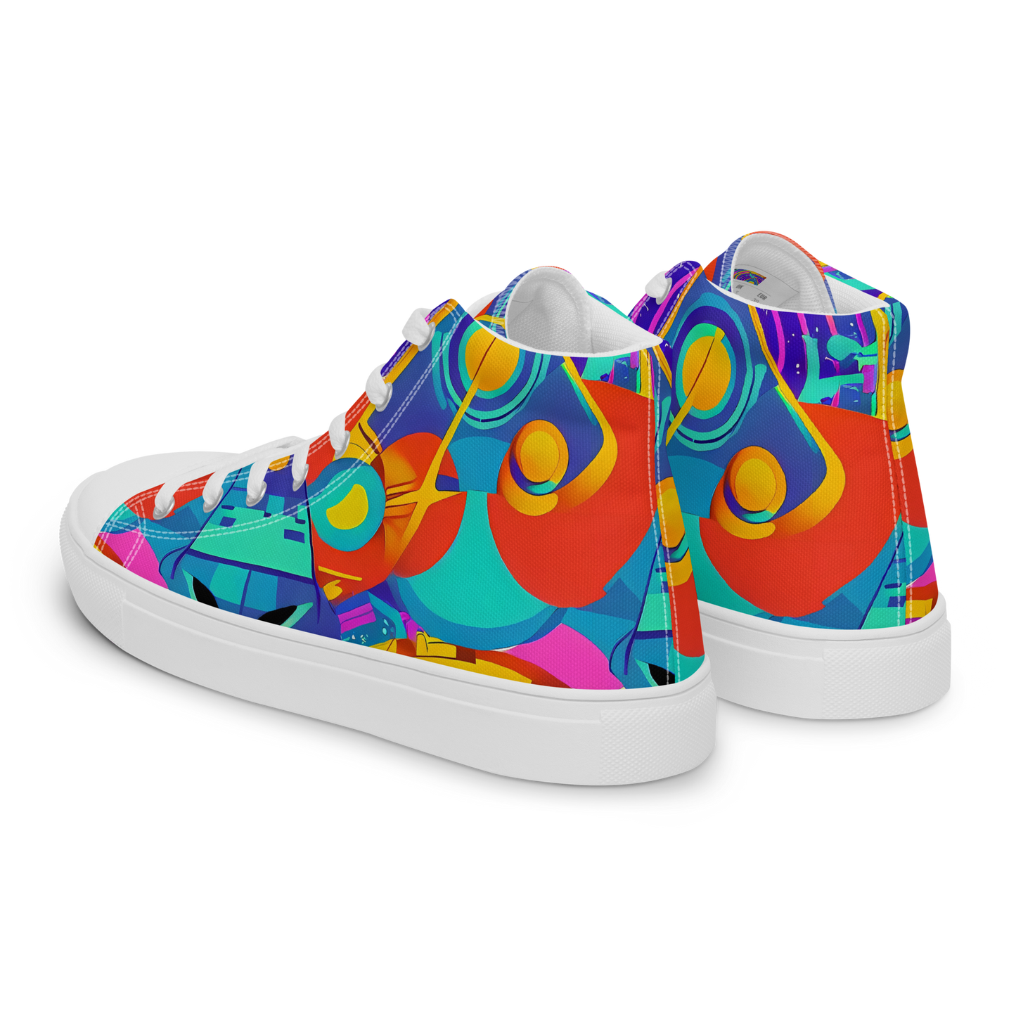 Women's High Top Canvas Shoes - Blast of Color