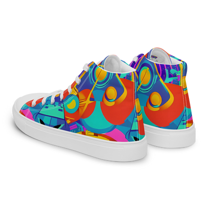 Women's High Top Canvas Shoes - Blast of Color