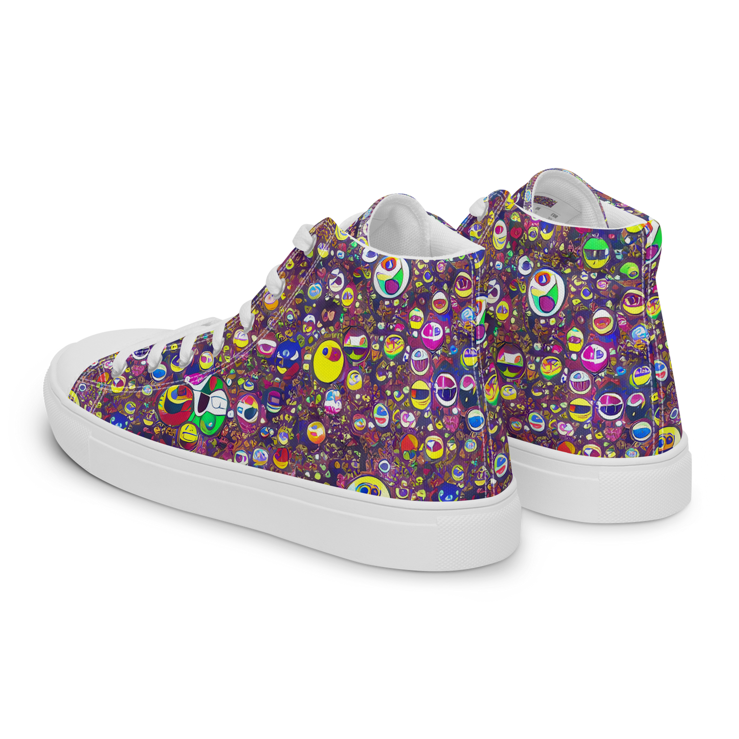 Men's High Top Canvas Shoes - Eyes of Enchantment