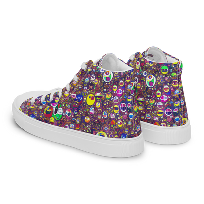 Men's High Top Canvas Shoes - Eyes of Enchantment