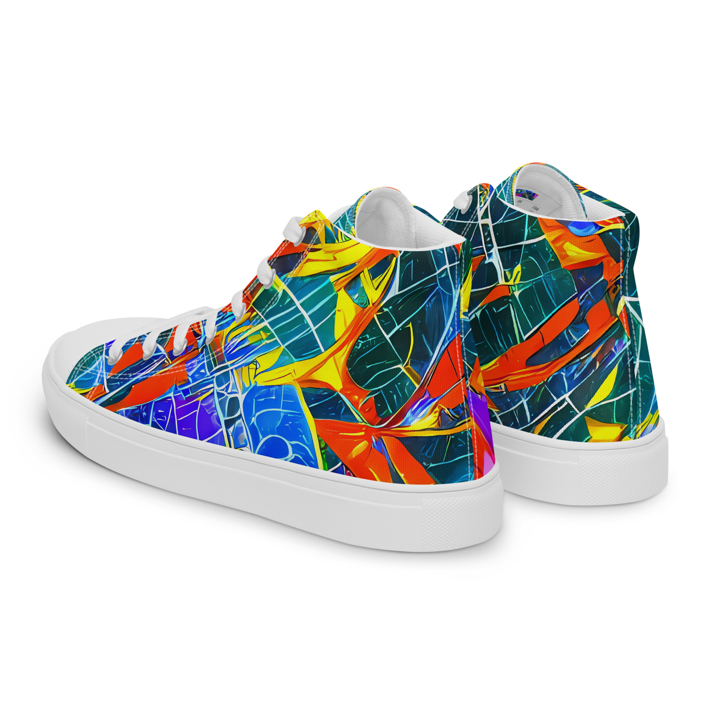 Men's High Top Canvas Shoes - Arkhipov Waves
