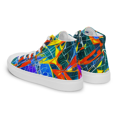 Men's High Top Canvas Shoes - Arkhipov Waves