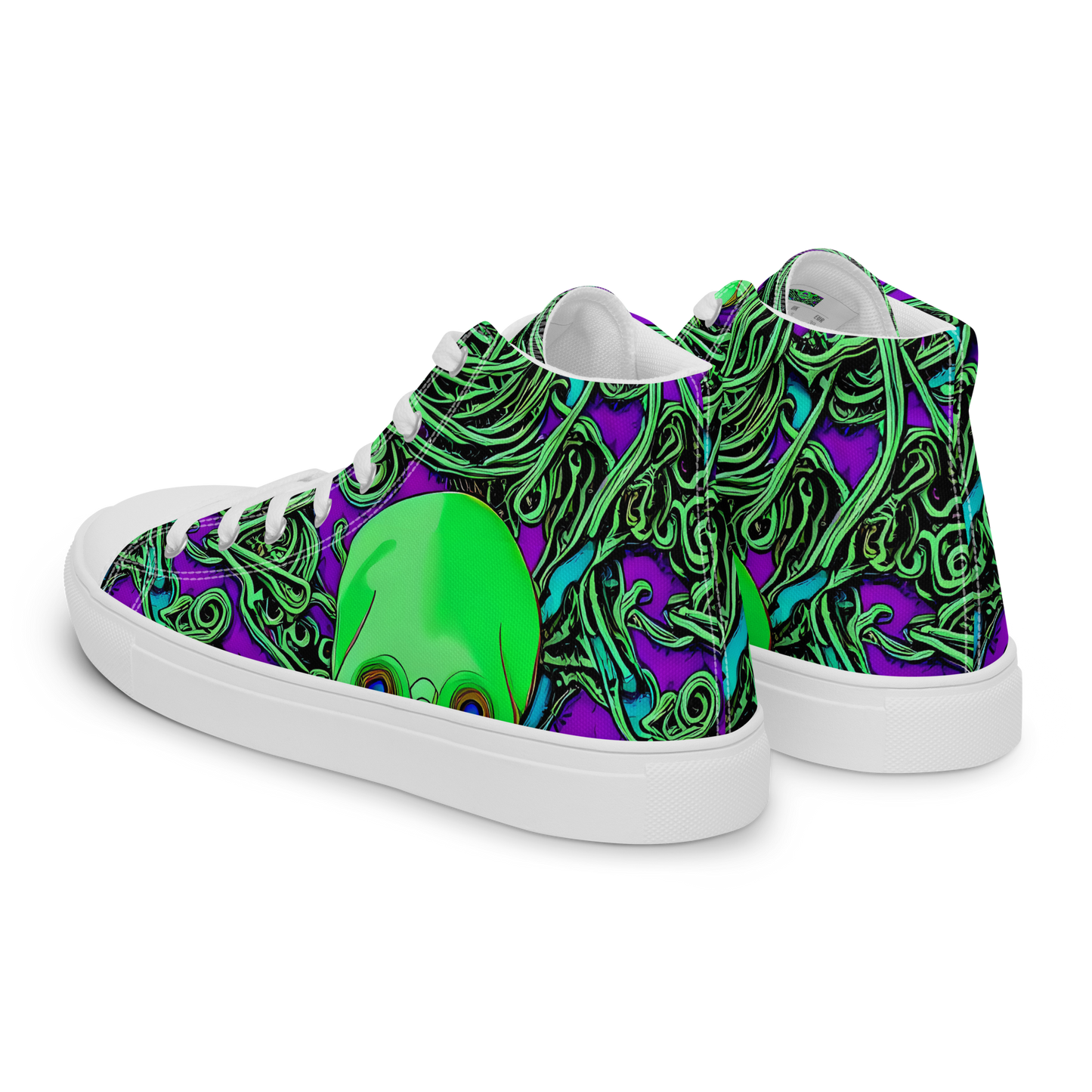 Women's High Top Canvas Shoes - Ghostly Labyrinth