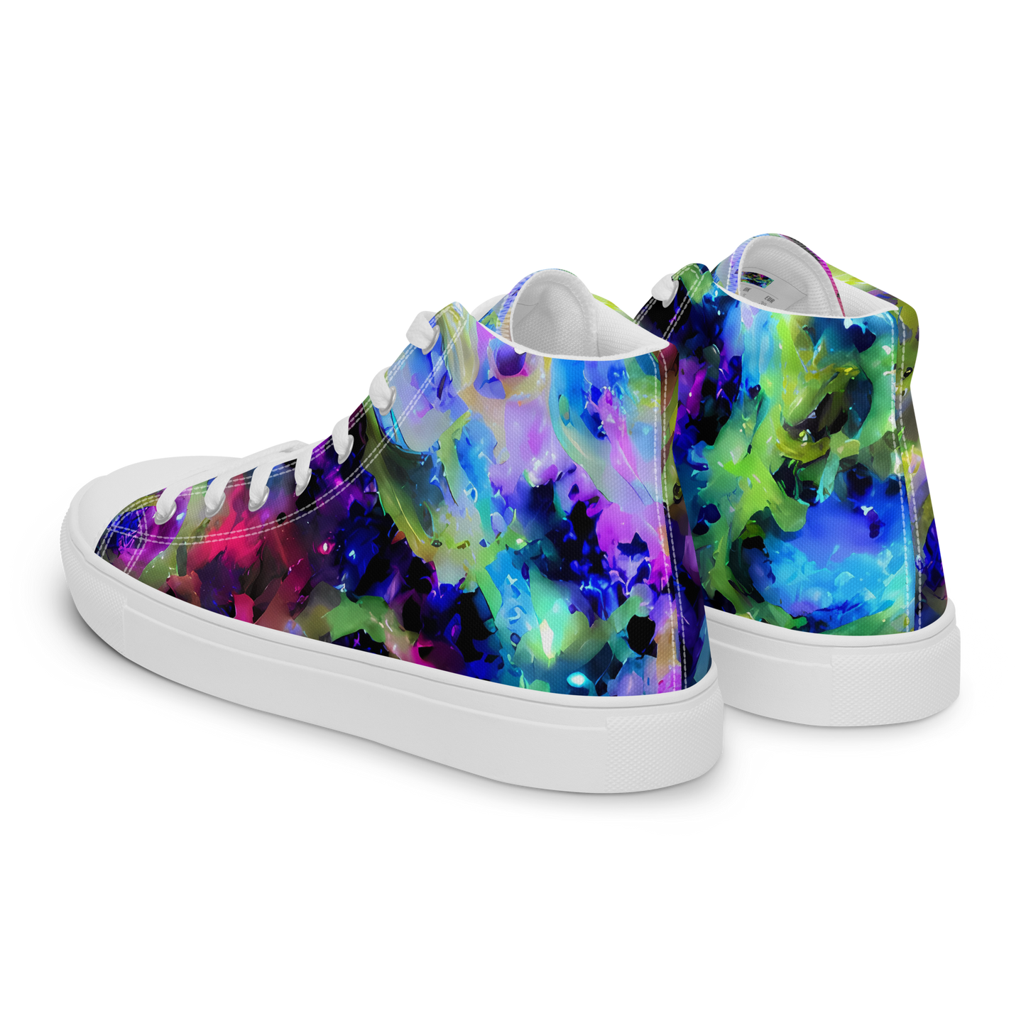 Men's High Top Canvas Shoes - Fantasy Spiral