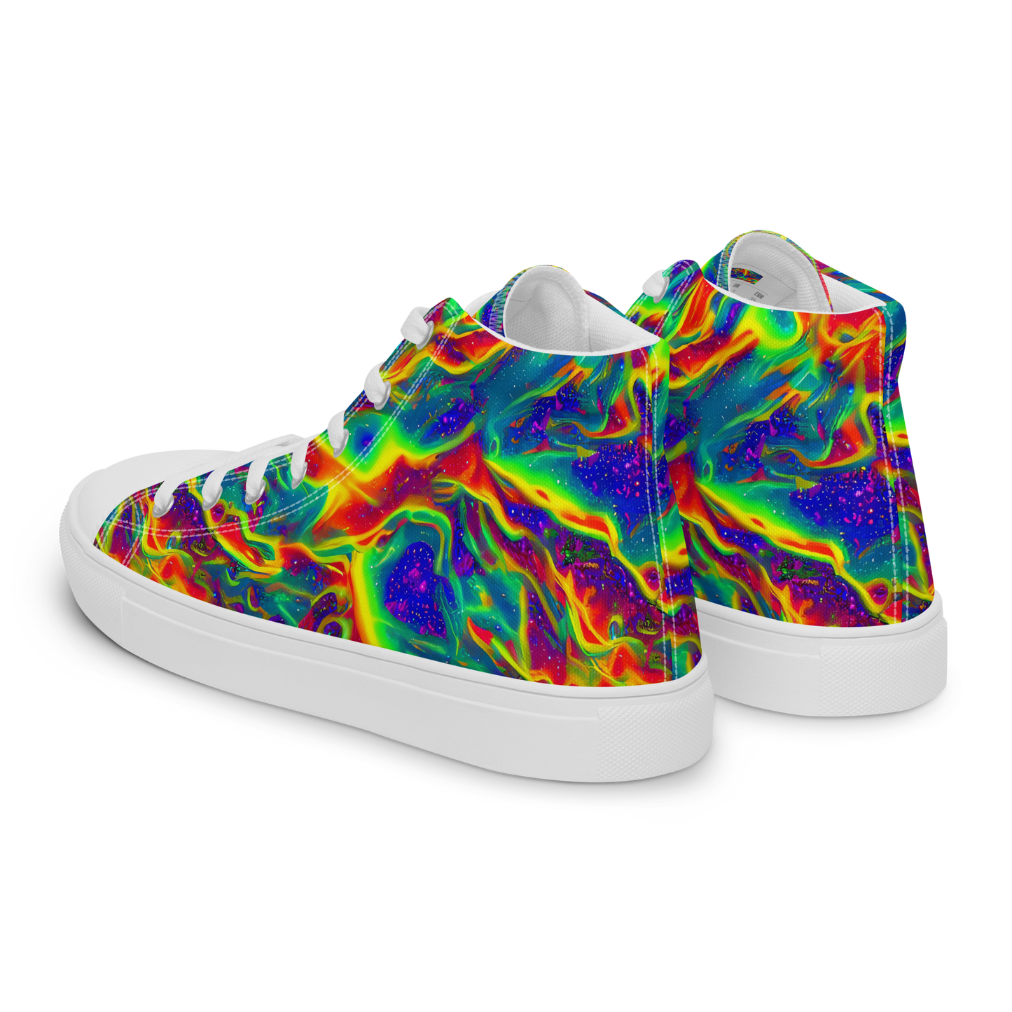 Women's High Top Canvas Shoes - Nebula Symphony