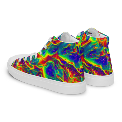 Women's High Top Canvas Shoes - Nebula Symphony