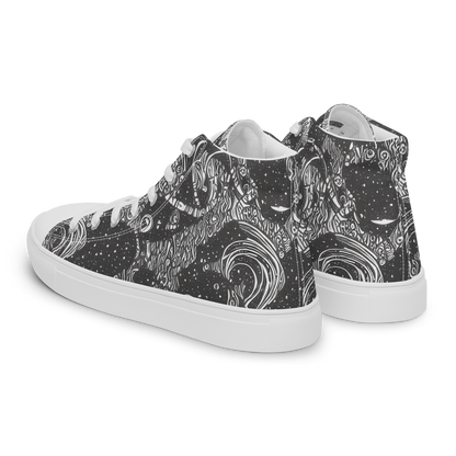 Women's High Top Canvas Shoes - Shadow Reverie