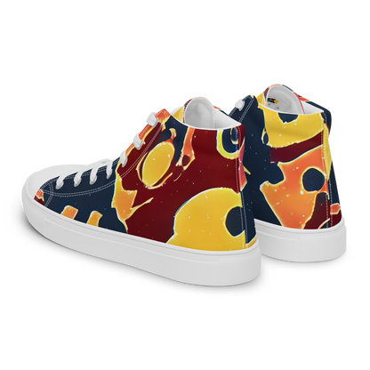Women's High Top Canvas Shoes - Sunset Silhouette