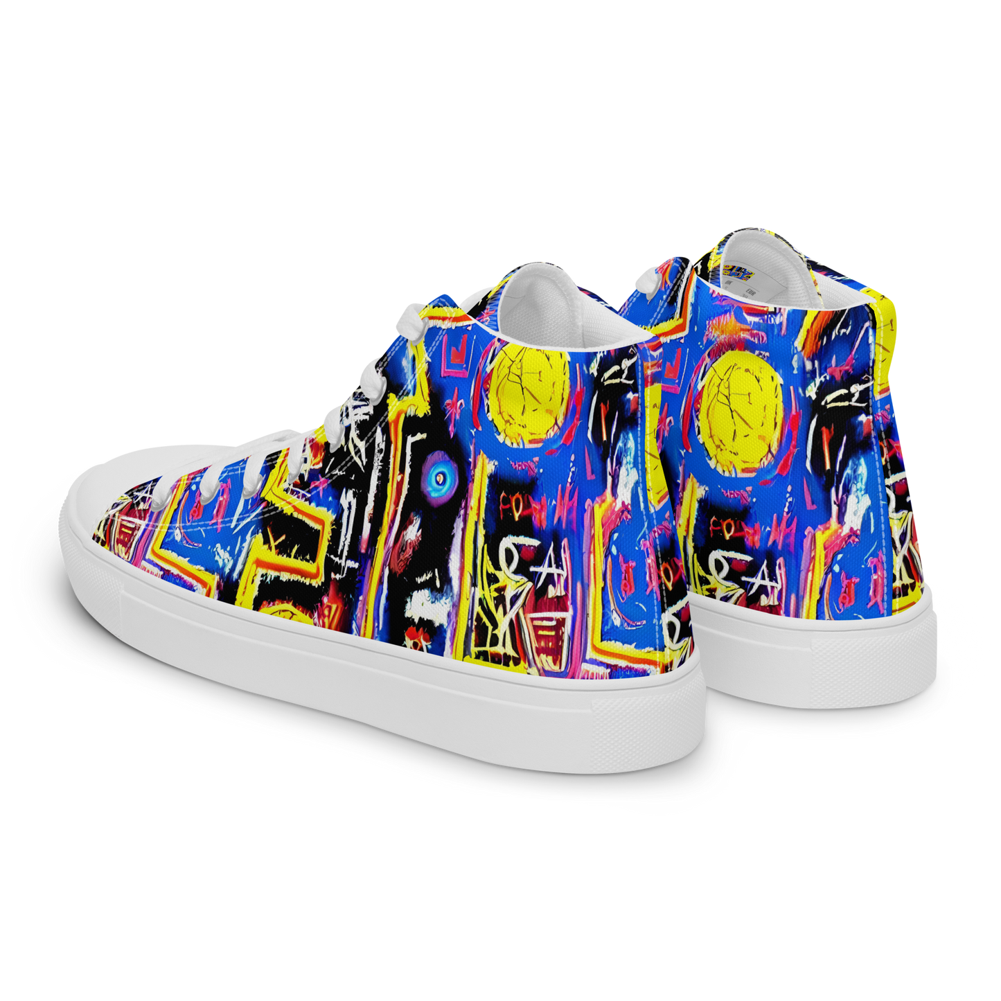 Women's High Top Canvas Shoes - Radiant Mayhem