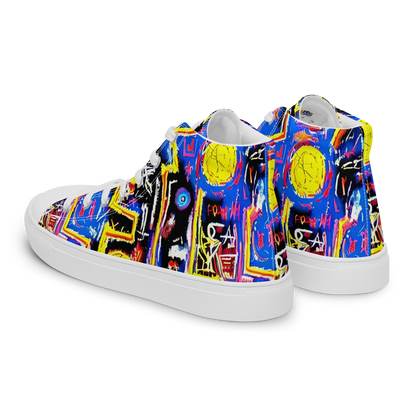 Women's High Top Canvas Shoes - Radiant Mayhem