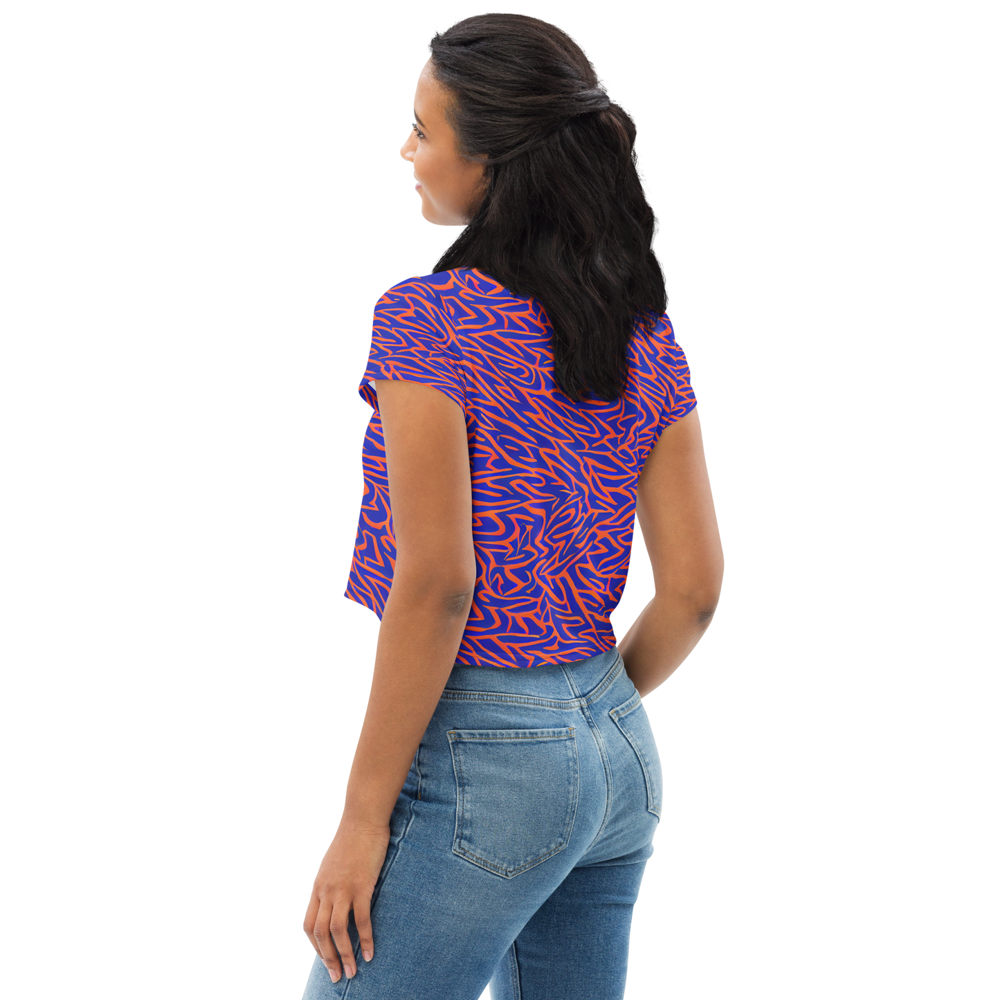 Women's Crop Tee - Sapphire Swirl