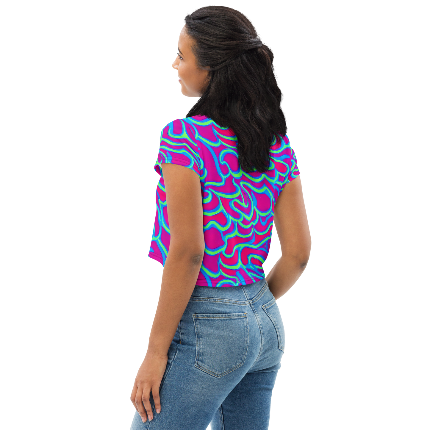 Women's Crop Tee - Aquatic Ember