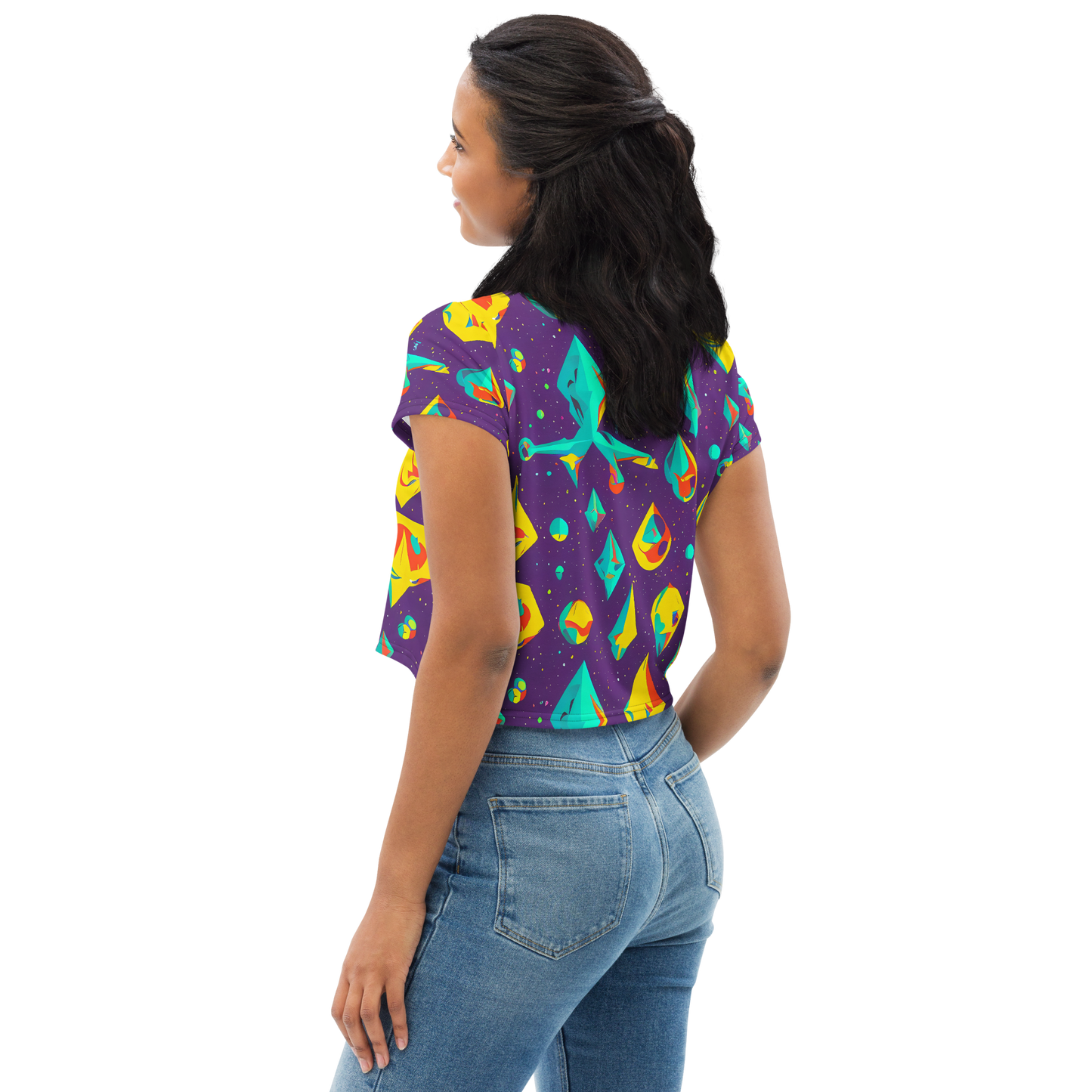 Women's Crop Tee - Cascading Prism