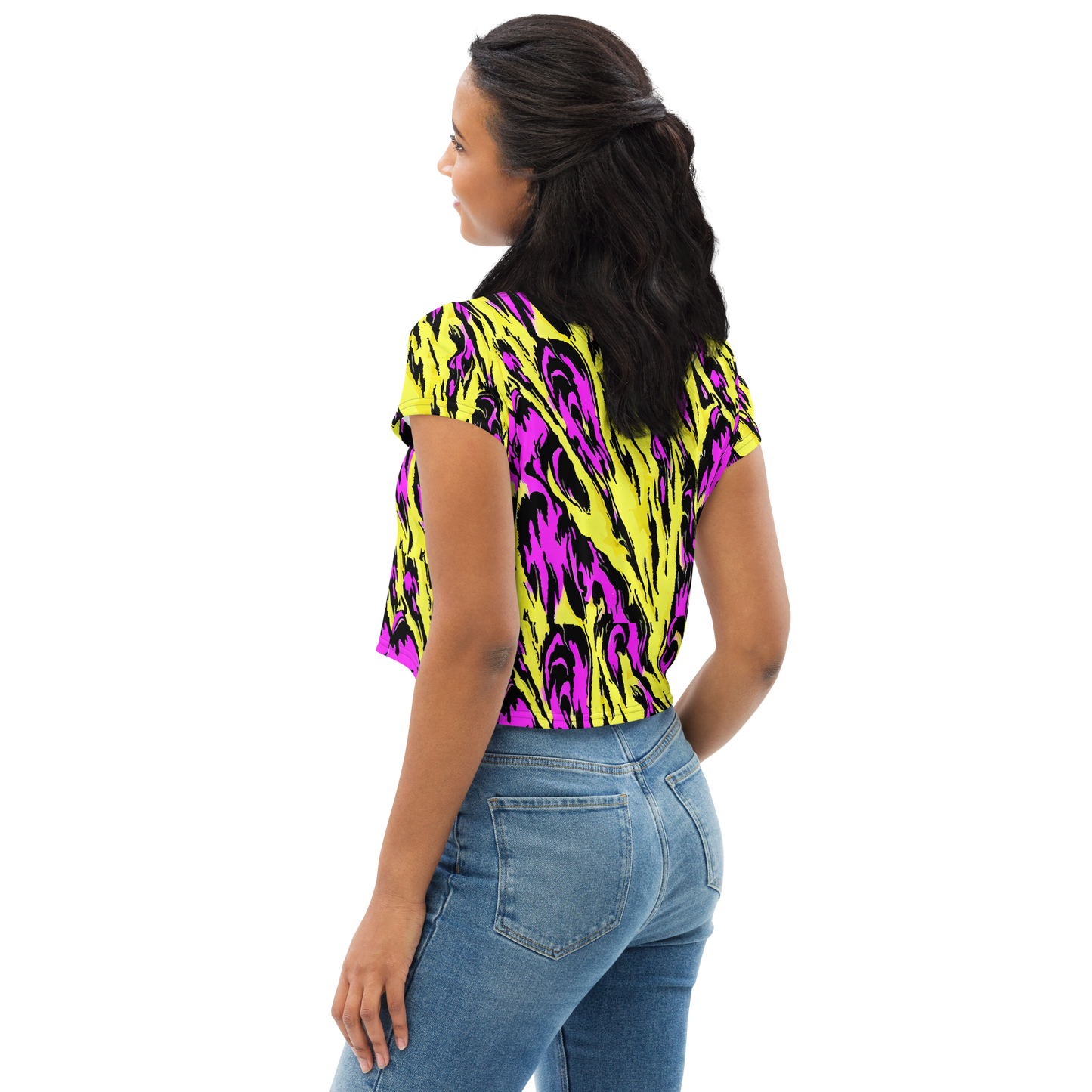 Women's Crop Tee - Neon Savanna