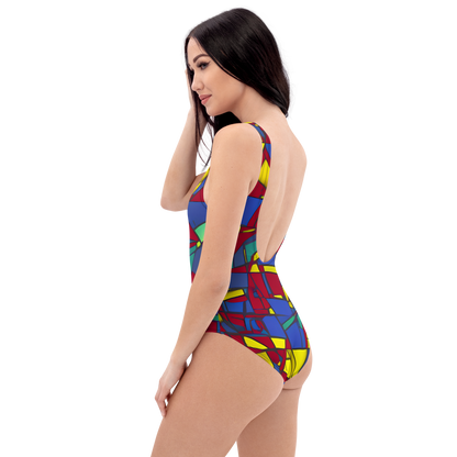 One-Piece Swimsuit - Vibrant Vexation