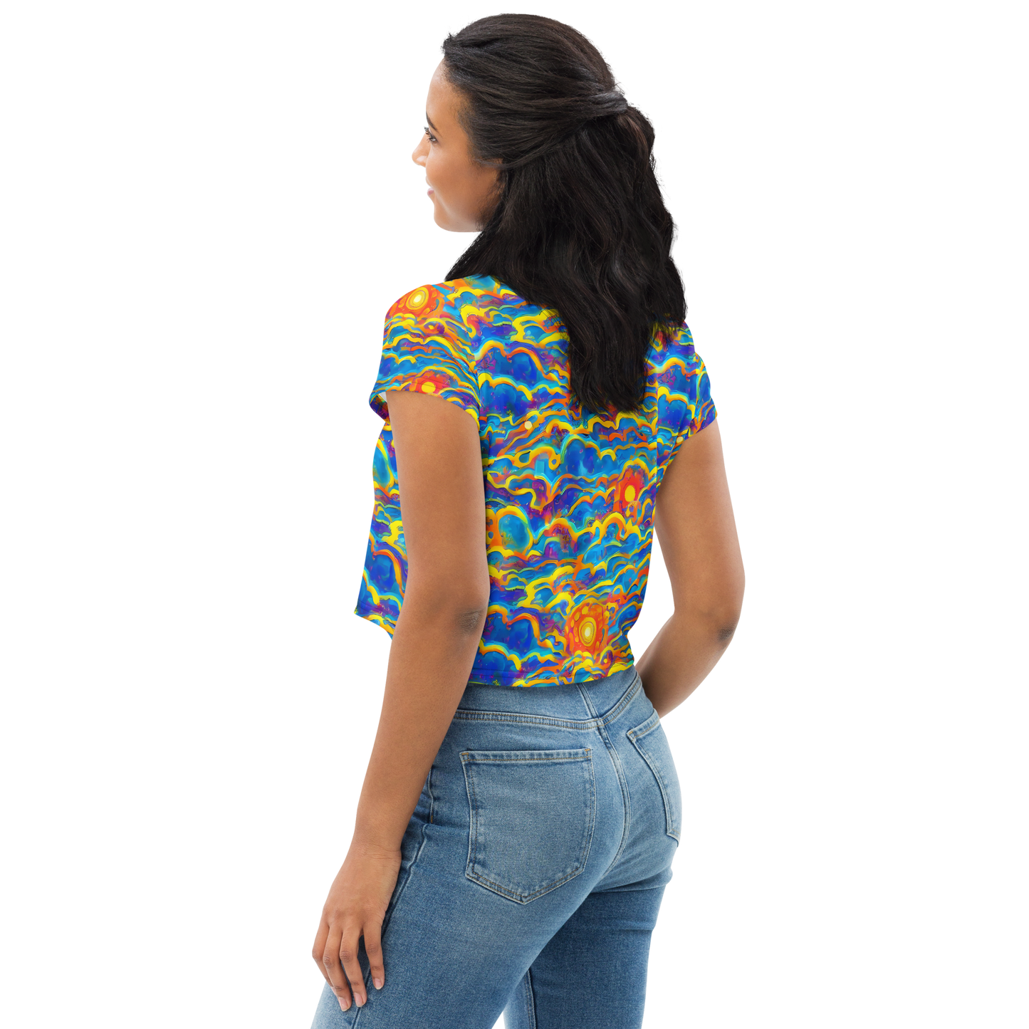 Women's Crop Tee - Chroma Ripple