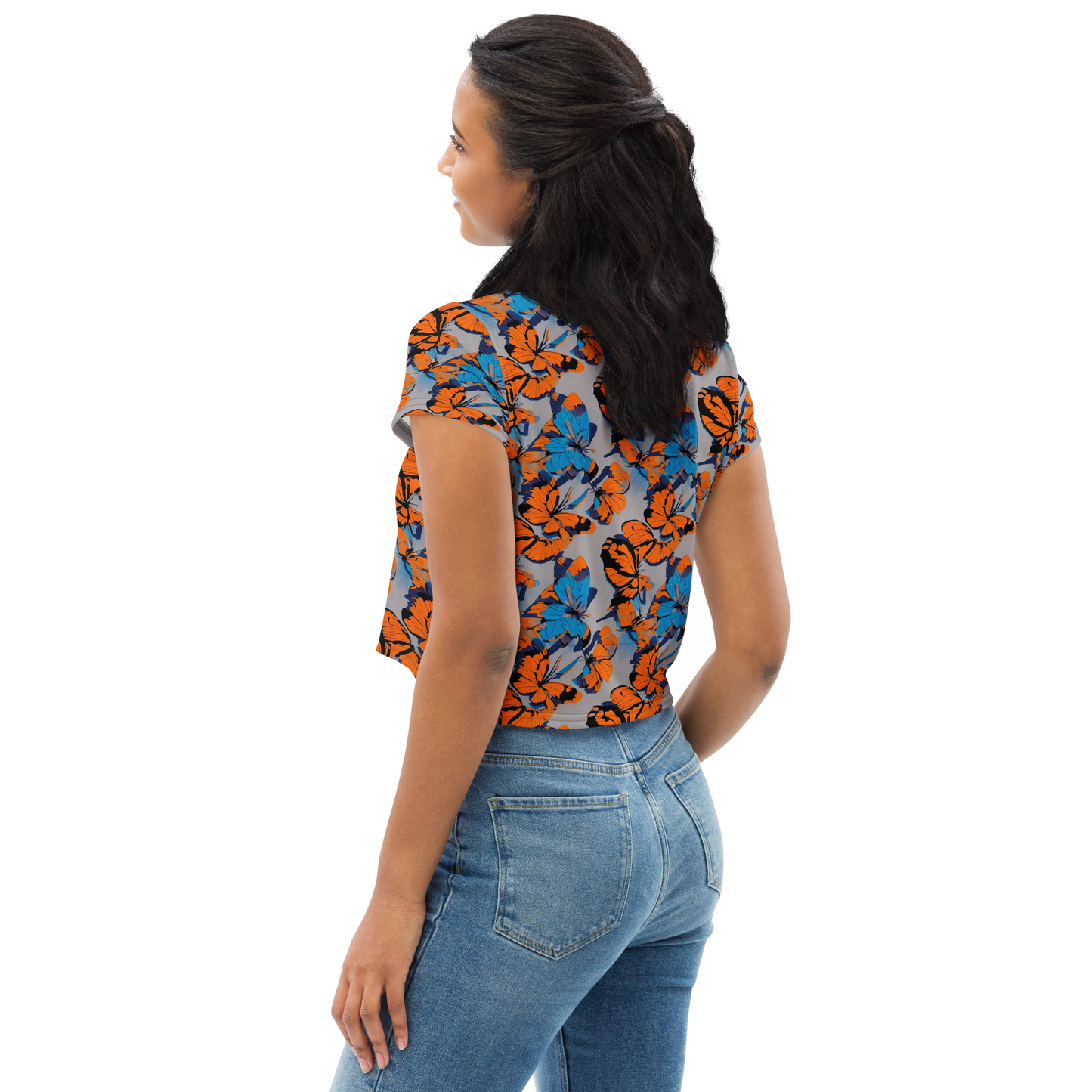 Women's Crop Tee - Flutter Wave