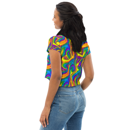 Women's Crop Tee - Electric Aurora