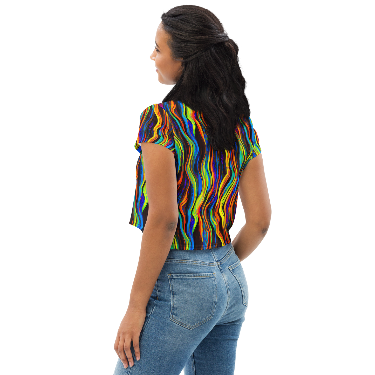 Women's Crop Tee - Celestial Waves