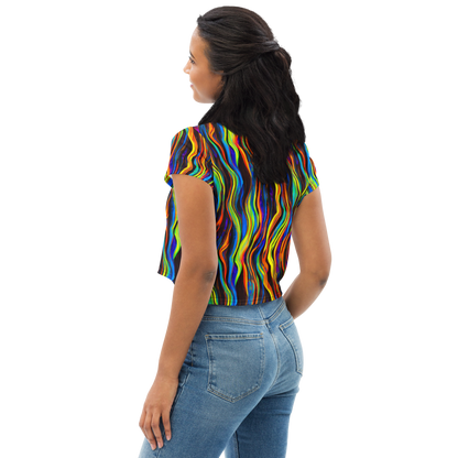 Women's Crop Tee - Celestial Waves