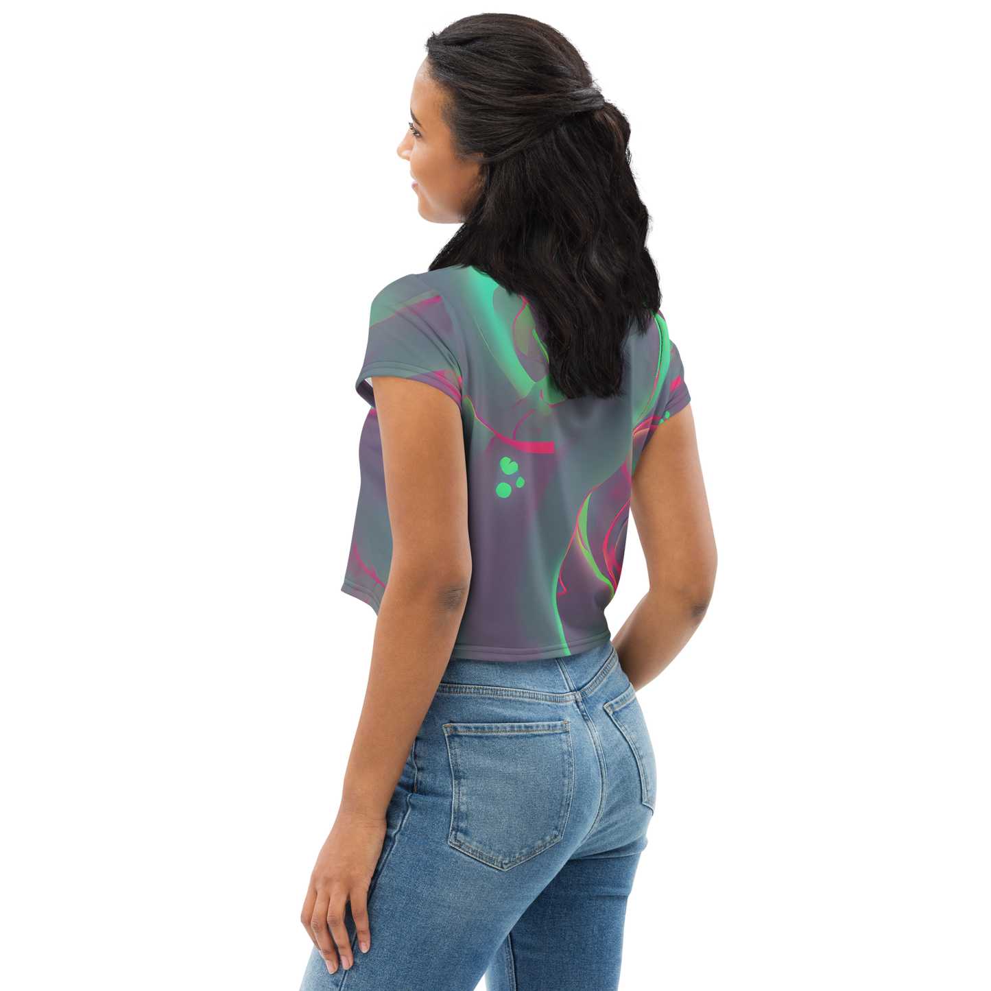 Women's Crop Tee - Neon Whisper