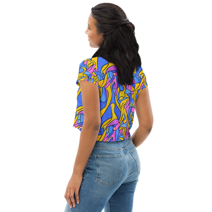 Women's Crop Tee - Cosmic Curves