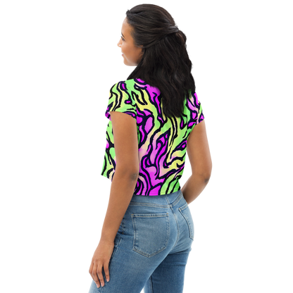 Women's Crop Tee - Mintchine Maze