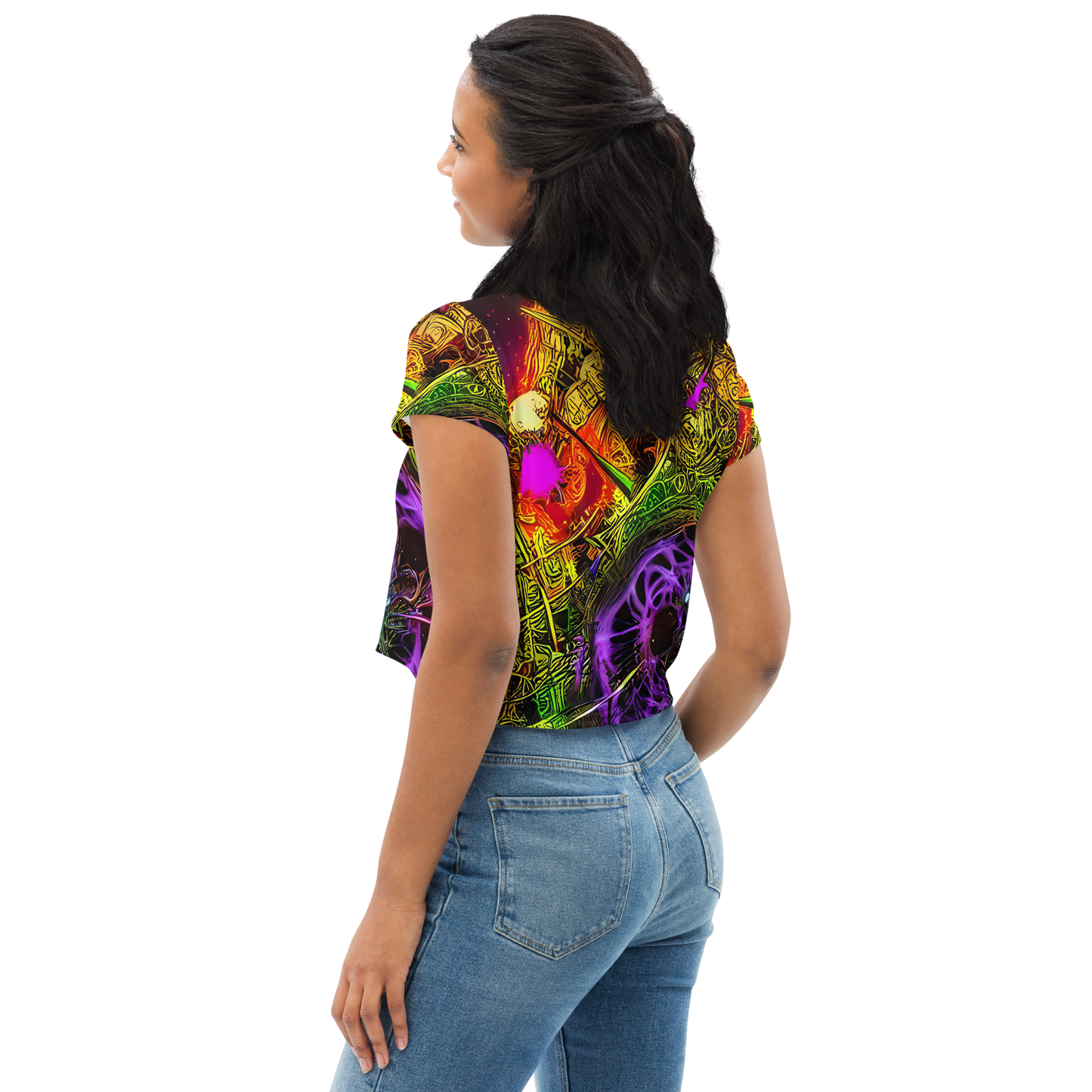 Women's Crop Tee - Neon Glyphworks