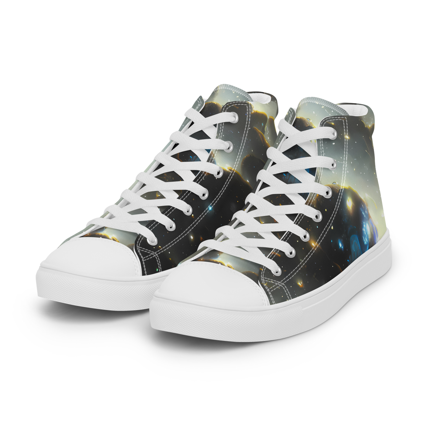 Men's High Top Canvas Shoes - Rutkowski Nebula