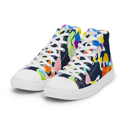 Women's High Top Canvas Shoes - Kaleido Burst