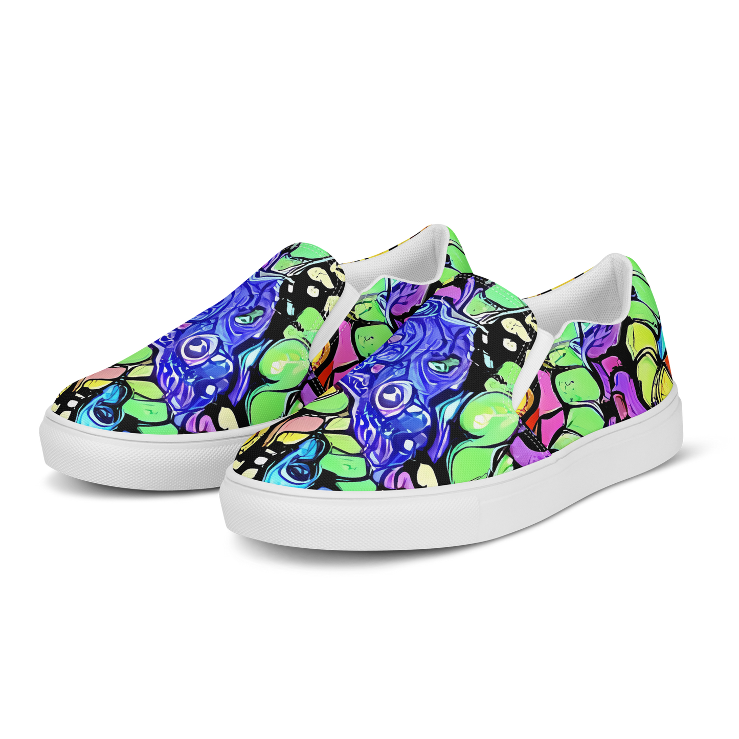 Women's Slip-On Canvas Shoes - Frostwork Fantasy