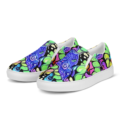 Women's Slip-On Canvas Shoes - Frostwork Fantasy