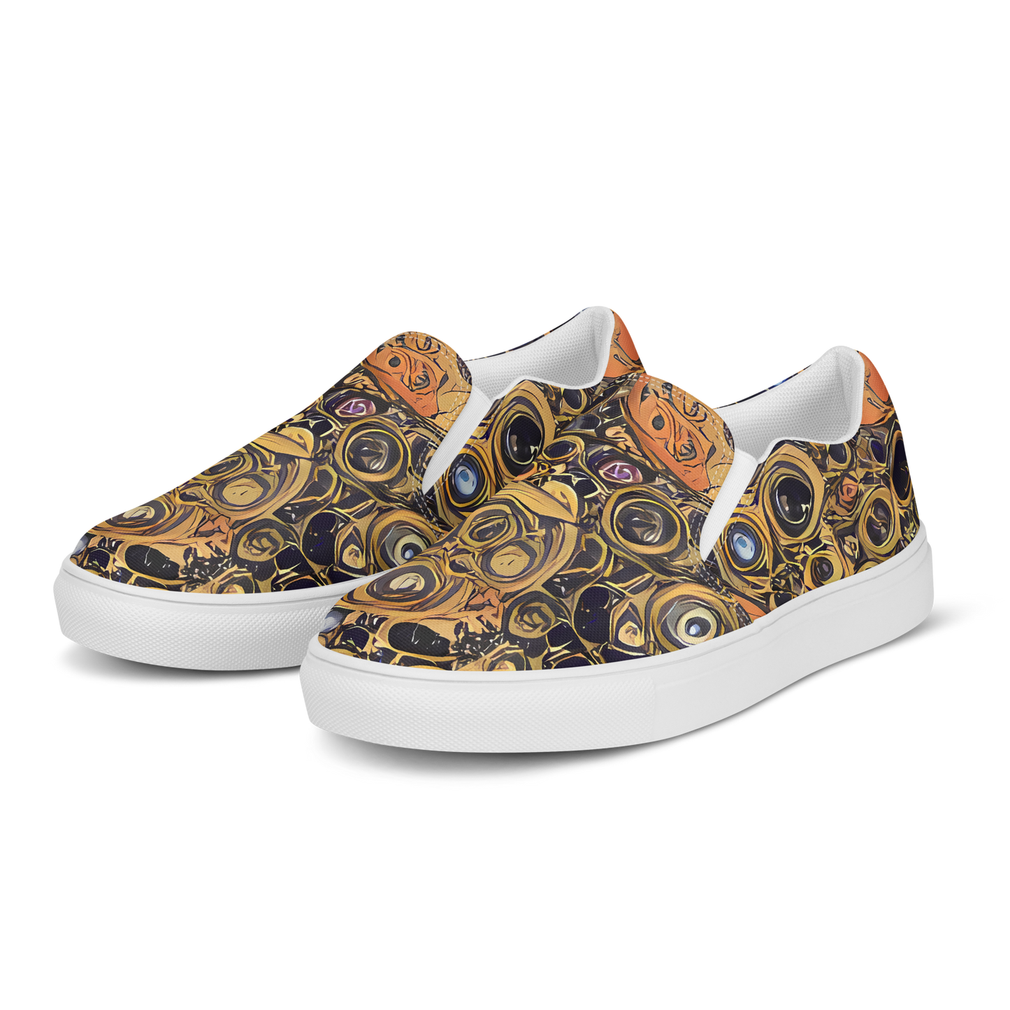 Women's Slip-On Canvas Shoes - Crescent Echoes