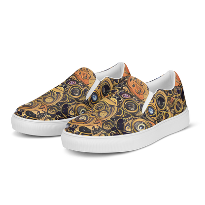 Women's Slip-On Canvas Shoes - Crescent Echoes