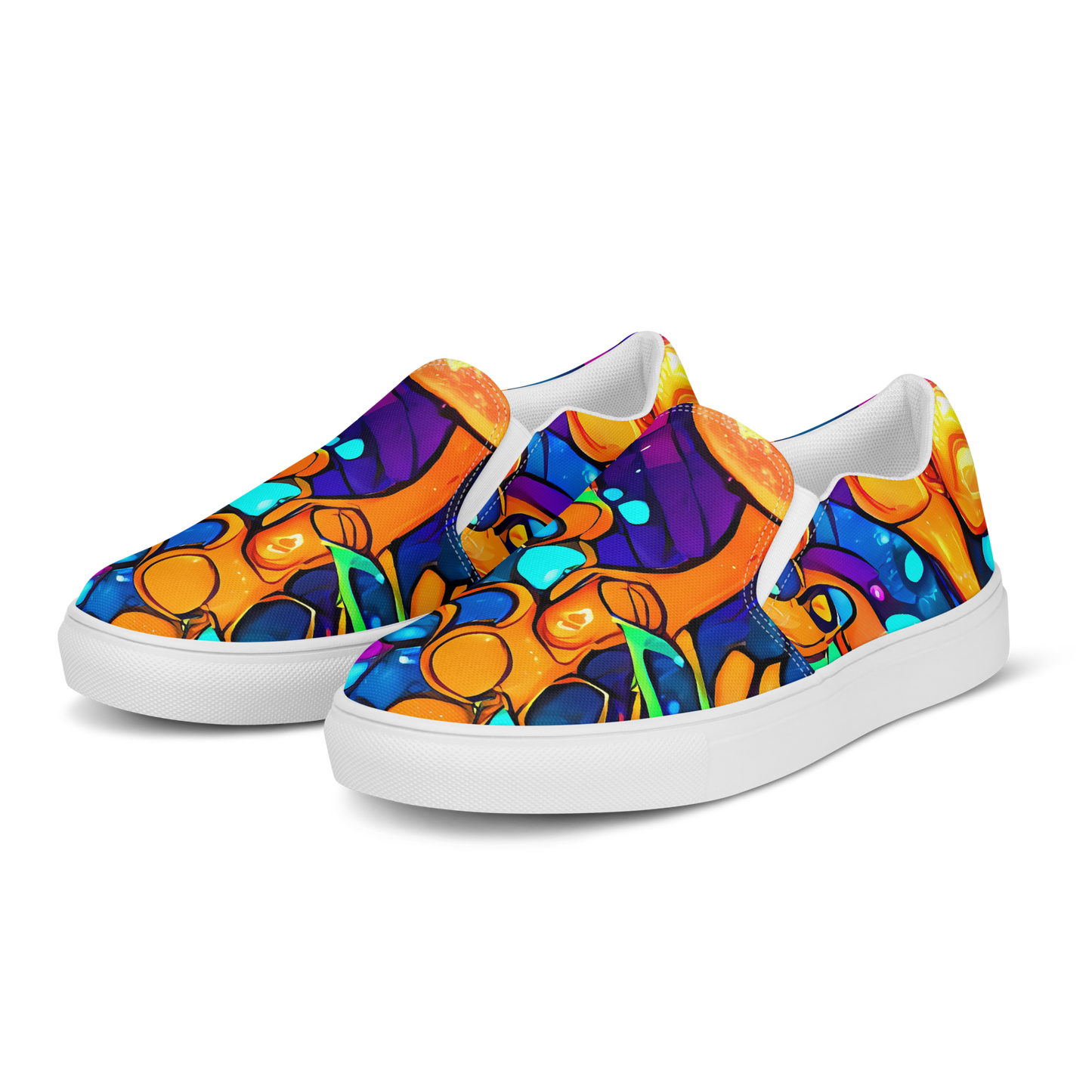 Women's Slip-On Canvas Shoes - Iridescent Nebula