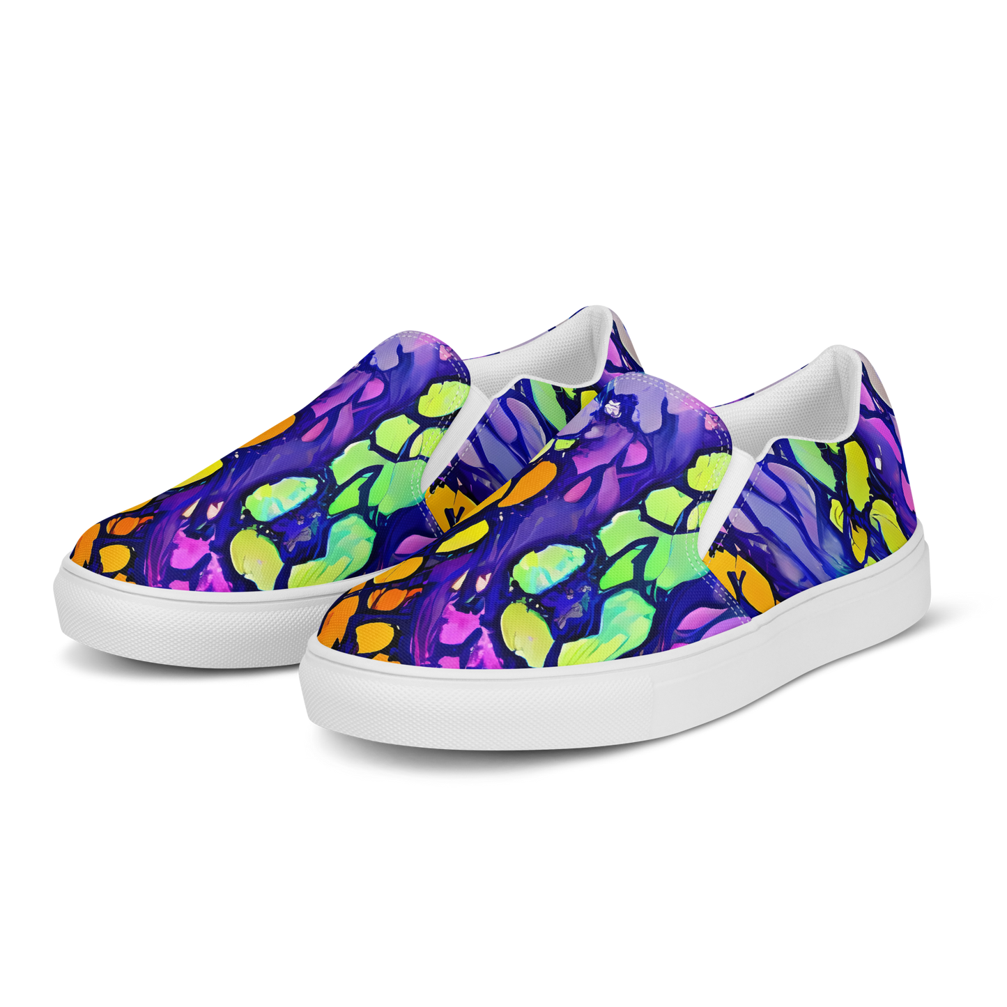 Women's Slip-On Canvas Shoes - Surreal Waveforms