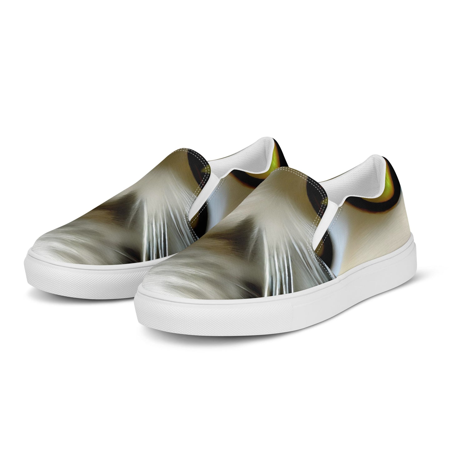 Women's Slip-On Canvas Shoes - Feline Fancy