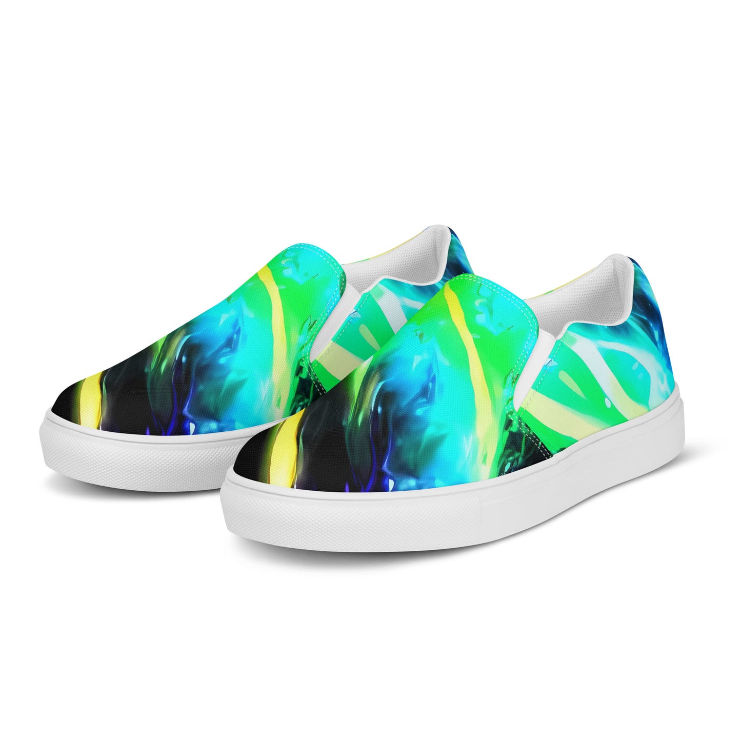 Women's Slip-On Canvas Shoes - Chromatic Surge