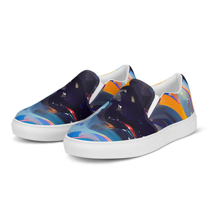 Women's Slip-On Canvas Shoes - Vivid Whirl