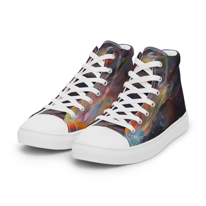 Women's High Top Canvas Shoes - Chromatic Flux