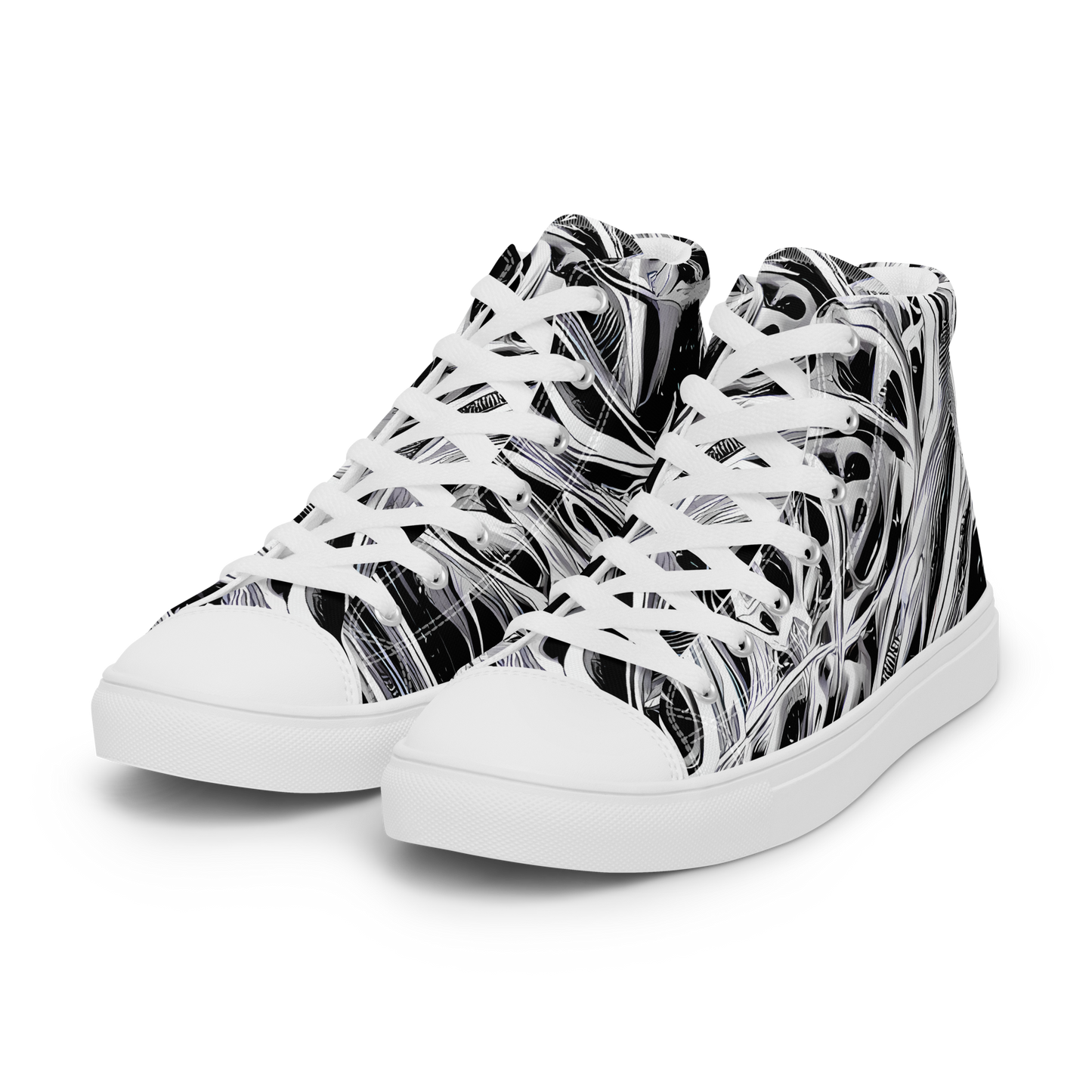 Women's High Top Canvas Shoes - Silver Shadows