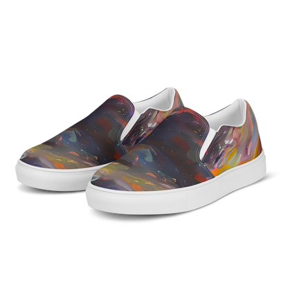 Women's Slip-On Canvas Shoes - Chromatic Flux