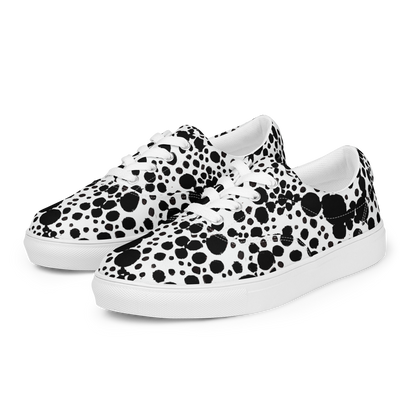 Men's Lace-Up Canvas Shoes - Dappled Shadow Dance