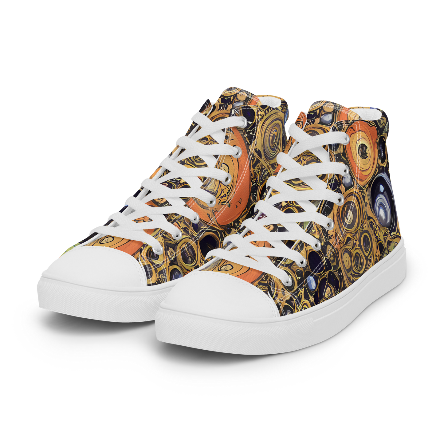 Men's High Top Canvas Shoes - Crescent Echoes