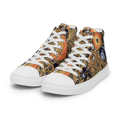 Men's High Top Canvas Shoes - Crescent Echoes